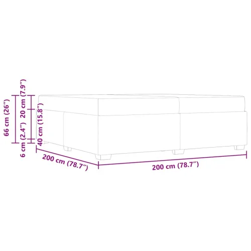 Okvir za krevet Siva 200 x 200 cm PVC - Siva 200 x 200 cm Cijena