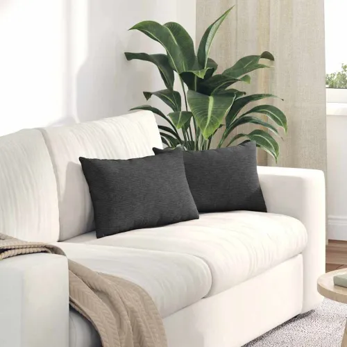 Jastučići za sofu 2 pcs Tamno siva 50 x 30 cm Kordura tekstil - Tamno siva 50 x 30 cm Cijena