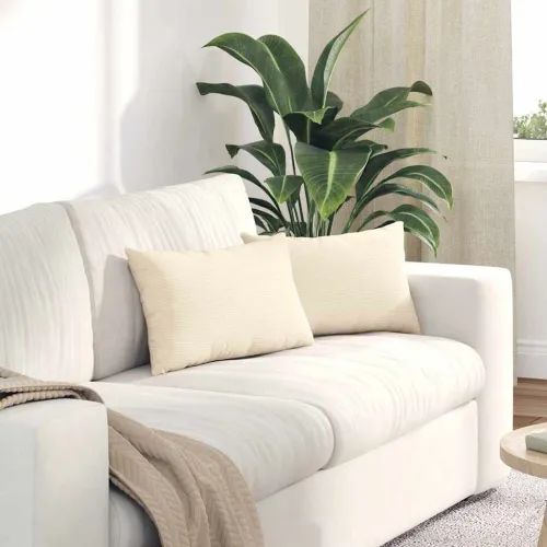 Jastučići za sofu 2 pcs Krema 50 x 30 cm Kordura tekstil - Krema 50 x 30 cm Cijena