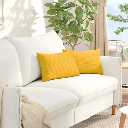 Jastučići za sofu 2 pcs Svijetlo žuta 50 x 30 cm - Svjetložuta 50 x 30 cm Cijena