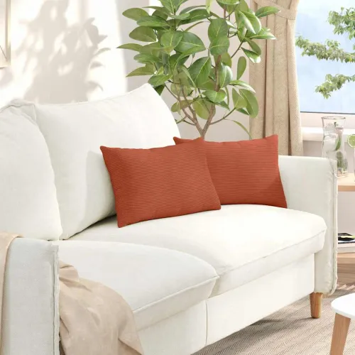 Jastučići za sofu 2 pcs Crvena narančasta 50 x 30 cm - Crvena narančasta 50 x 30 cm Cijena