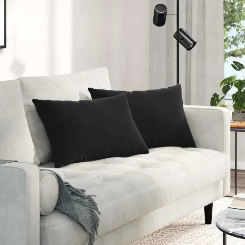 Jastučići za sofu 2 pcs Crna 60 x 40 cm Kordura tekstil - Crna 40 x 60 cm Cijena