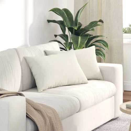 Jastučići za sofu 2 pcs Krema 60 x 40 cm Kordura tekstil - Krema 40 x 60 cm Cijena