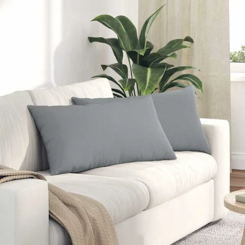 Jastučići za sofu 2 kom. tkanina Svijetlo siva 80 x 40 cm - Svjetlosiva 40 x 80 cm Cijena