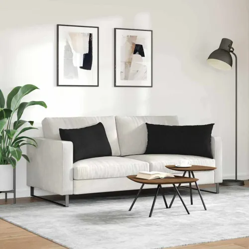Jastučići za sofu 2 kom. tkanina Crna 80 x 40 cm - Crna 40 x 80 cm Cijena