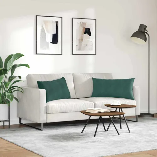 Jastučići za sofu 2 pcs Tamnozelena 80 x 40 cm Kordura tekstil - Tamnozelena 40 x 80 cm Cijena