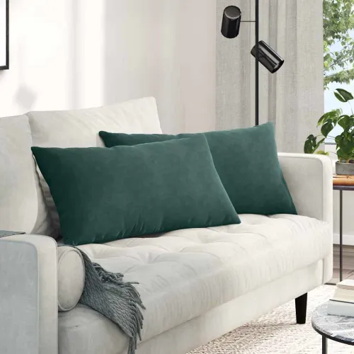 Jastučići za sofu 2 pcs Tamnozelena 80 x 40 cm Kordura tekstil - Tamnozelena 40 x 80 cm Cijena