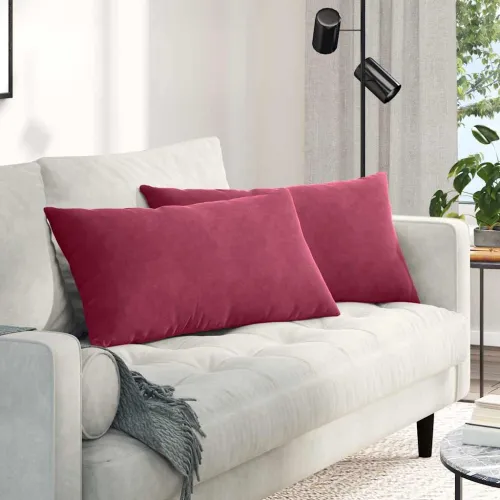 Jastučići za sofu 2 pcs Vinska crvena 80 x 40 cm - boja crnog vina 40 x 80 cm Cijena