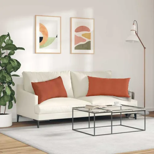 Jastučići za sofu 2 pcs Crvena narančasta 80 x 40 cm - Crvena narančasta 80 x 40 cm Cijena