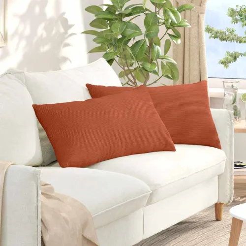Jastučići za sofu 2 pcs Crvena narančasta 80 x 40 cm - Crvena narančasta 80 x 40 cm Cijena