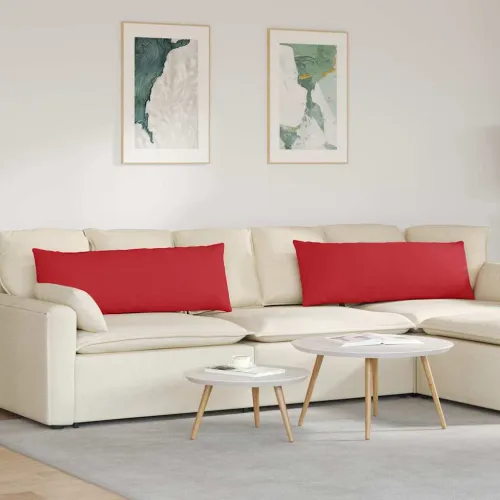 Jastučići za sofu 2 kom. tkanina Crvena 120 x 40 cm - Crvena 40 x 120 cm Cijena