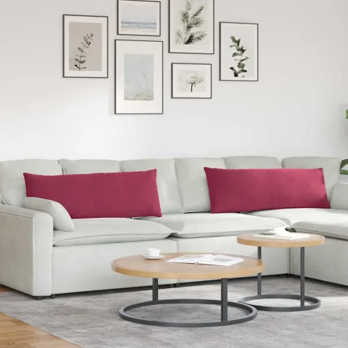 Jastučići za sofu 2 kom. Baršun Vinska crvena 120 x 40 cm - boja crnog vina 40 x 120 cm Cijena