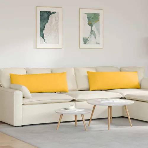 Jastučići za sofu 2 pcs Svijetlo žuta 120 x 40 cm - Svjetložuta 120 x 40 cm Cijena