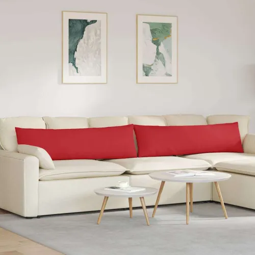 Jastučići za sofu 2 kom. tkanina Crvena 145 x 40 cm - Crvena 40 x 145 cm Cijena