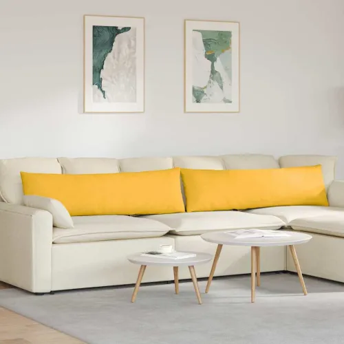 Jastučići za sofu 2 pcs Svijetlo žuta 145 x 40 cm - Svjetložuta 145 x 40 cm Cijena