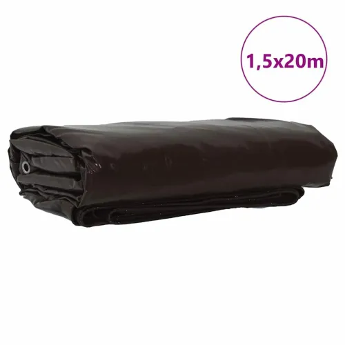 Cerada 650g / m² Smeđa 1,5 x 20 m Platno s PVC premazom - Smeđa 1,5 x 20 m with eyelets Cijena