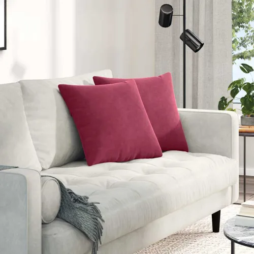 Jastučići za sofu 2 pcs Vinska crvena 45 x 45 cm - boja crnog vina 45 x 45 cm Cijena