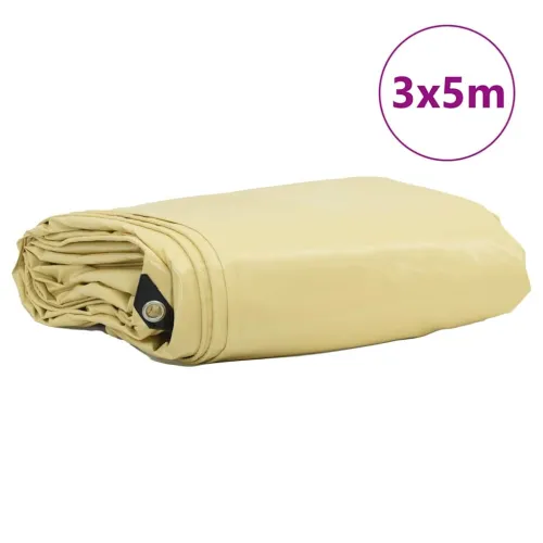 Cerada 650g / m² Bež 3 x 5 m Platno s PVC premazom - Bež 3 x 5 m with eyelets Cijena