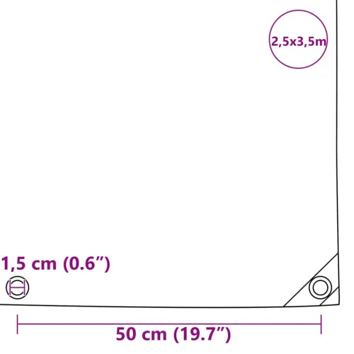 Cerada 650g / m² Maslinastozelena 2,5 x 3,5 m - Maslinastozelena 2,5 x 3,5 m with eyelets Cijena