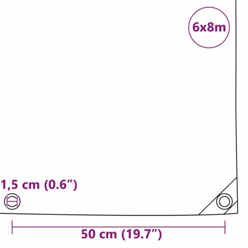 Cerada 650g / m² Narančasta 6 x 8 m Platno s PVC premazom - Narančasta 6 x 8 m with eyelets Cijena