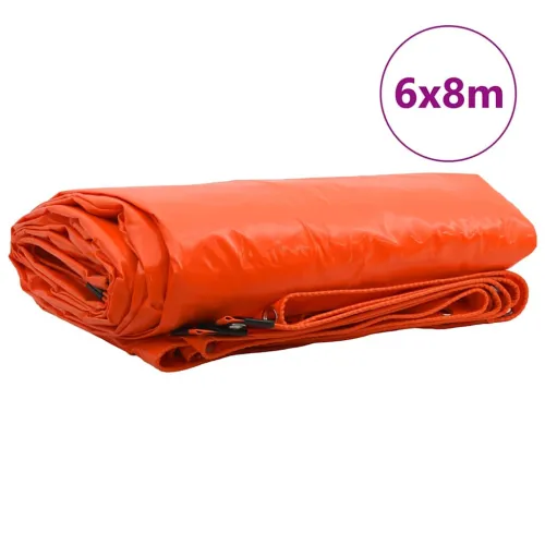 Cerada 650g / m² Narančasta 6 x 8 m Platno s PVC premazom - Narančasta 6 x 8 m with eyelets Cijena