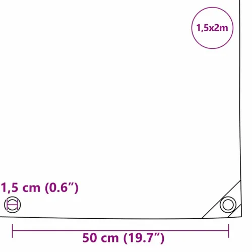 Cerada 650g / m² Narančasta 1,5 x 2 m Platno s PVC premazom - Narančasta 1,5 x 2 m with eyelets Cijena