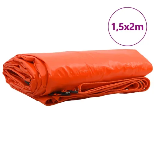 Cerada 650g / m² Narančasta 1,5 x 2 m Platno s PVC premazom - Narančasta 1,5 x 2 m with eyelets Cijena