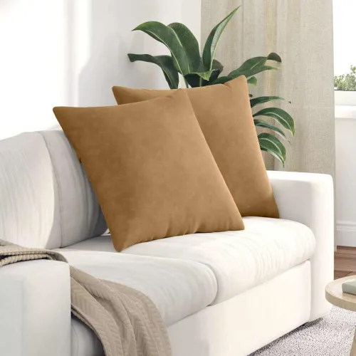 Jastučići za sofu 2 pcs Smeđa 60 x 60 cm Kordura tekstil - Smeđa 60 x 60 cm Cijena