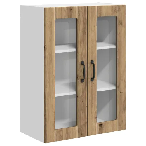 Zidni stakleni ormarić LUCCA Hrast artisan 60 x 31 x 80 cm - Hrast artisan 60 x 31 x 80 cm 1 x zidni stakleni ormarić (2 vrata) Cijena