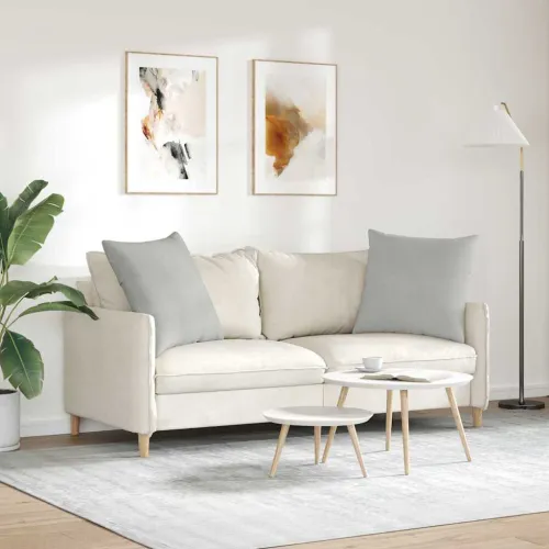 Jastučići za sofu 2 kom. tkanina Svijetlo siva 60 x 60 cm - Svjetlosiva 60 x 60 cm Cijena