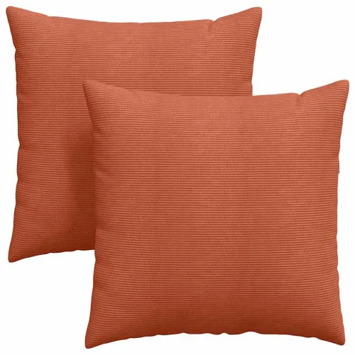 Jastučići za sofu 2 pcs Crvena narančasta 60 x 60 cm - Crvena narančasta 60 x 60 cm Cijena