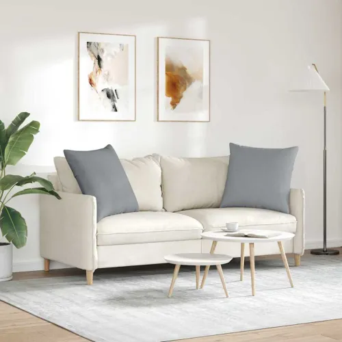 Jastučići za sofu 2 kom. tkanina Svijetlo siva 80 x 80 cm - Svjetlosiva 80 x 80 cm Cijena