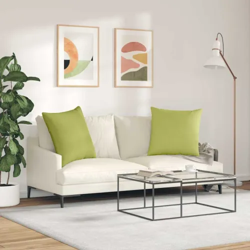 Jastučići za sofu 2 kom. tkanina Svijetlo zelena 80 x 80 cm - Svijetlo zelena 80 x 80 cm Cijena