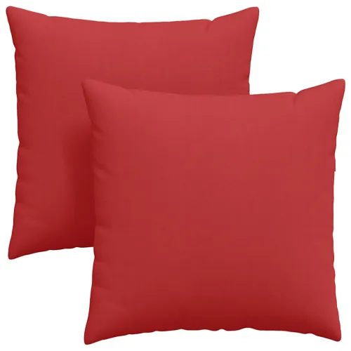Jastučići za sofu 2 kom. tkanina Crvena 80 x 80 cm - Crvena 80 x 80 cm Cijena