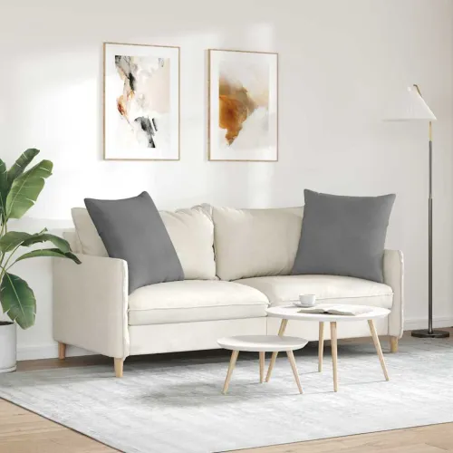 Jastučići za sofu 2 kom. tkanina Tamno siva 80 x 80 cm - Tamno siva 80 x 80 cm Cijena