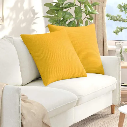 Jastučići za sofu 2 pcs Svijetlo žuta 80 x 80 cm - Svjetložuta 80 x 80 cm Cijena