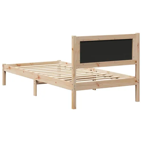 Krevetni okvir s tapiciranim uzglavljem Svijetlo siva - 90 x 190 cm Smeđa i svijetlo siva Cijena