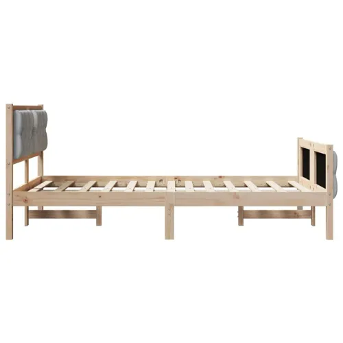Okvir za krevet s uzglavljem Svijetlo siva 120 x 200 cm - Smeđa i svijetlo siva 120 x 200 cm Cijena