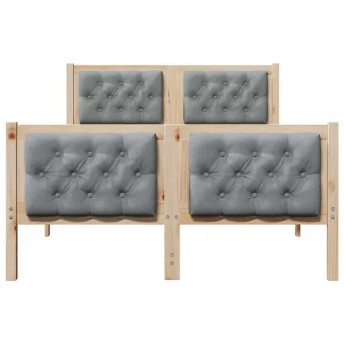 Okvir za krevet s uzglavljem Svijetlo siva 120 x 200 cm - Smeđa i svijetlo siva 120 x 200 cm Cijena