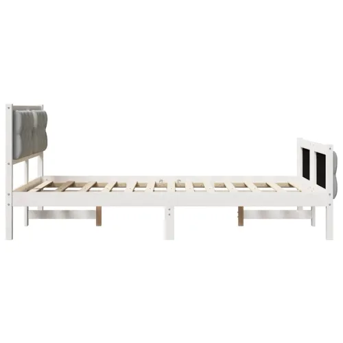Okvir za krevet s uzglavljem Svijetlo siva 120 x 200 cm - Bijela i svijetlosiva 120 x 200 cm Cijena