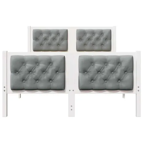 Okvir za krevet s uzglavljem Svijetlo siva 120 x 190 cm - Bijela i svijetlosiva 120 x 190 cm Cijena