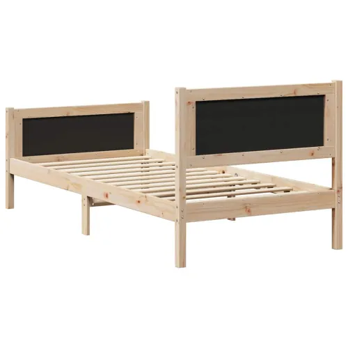 Okvir za krevet Tamno siva 90 x 200 cm Čvrsto borovo drvo - smeđe i tamnosivo 90 x 200 cm Cijena
