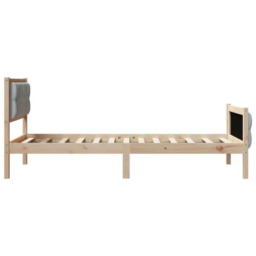 Okvir za krevet s uzglavljem Svijetlo siva 90 x 190 cm - Smeđa i svijetlo siva 90 x 190 cm Cijena