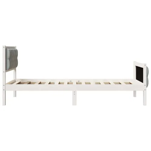 Okvir za krevet s uzglavljem Svijetlo siva 90 x 190 cm - Bijela i svijetlosiva 90 x 190 cm Cijena