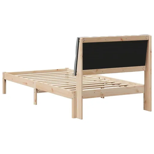 Krevetni okvir s tapiciranim uzglavljem Smeđa 100 x 200 cm - Smeđa i svijetlo siva 100 x 200 cm Cijena
