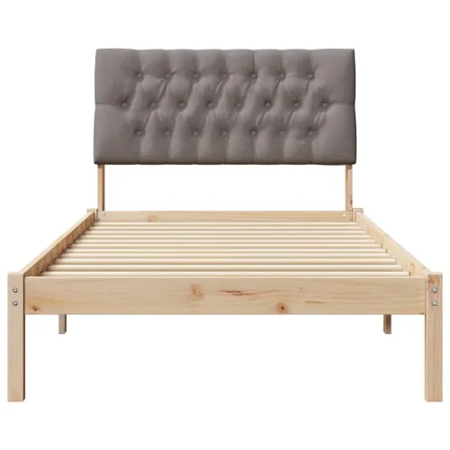 Krevetni okvir s tapiciranim uzglavljem Smeđa 100 x 200 cm - Smeđa i taupe 100 x 200 cm Cijena