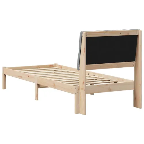 Krevetni okvir s tapiciranim uzglavljem Smeđa 75 x 190 cm - Smeđa i svijetlo siva 75 x 190 cm Cijena
