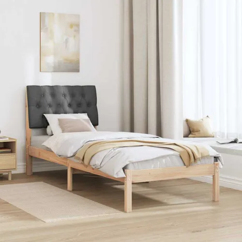 Krevetni okvir s tapiciranim uzglavljem Smeđa 75 x 190 cm - smeđe i tamnosivo 75 x 190 cm Cijena