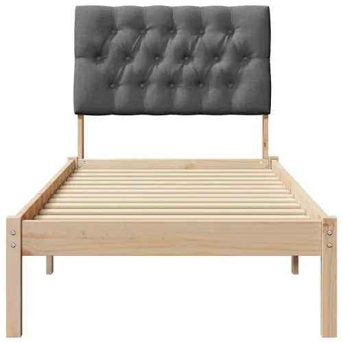 Krevetni okvir s tapiciranim uzglavljem Smeđa 75 x 190 cm - smeđe i tamnosivo 75 x 190 cm Cijena