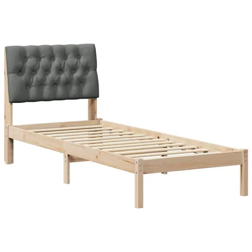 Krevetni okvir s tapiciranim uzglavljem Smeđa 75 x 190 cm - smeđe i tamnosivo 75 x 190 cm Cijena